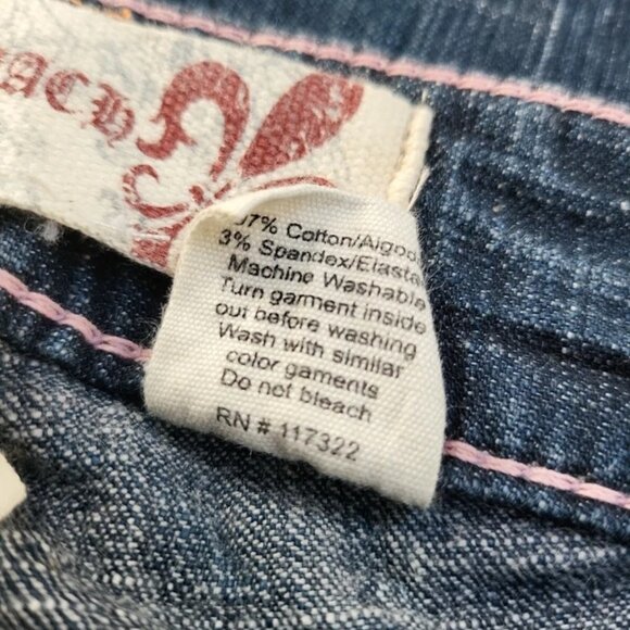 Laguna Beach Jean Co. Women's Large Stich Dark Straight Leg Jeans Sz 29 - Picture 5 of 5